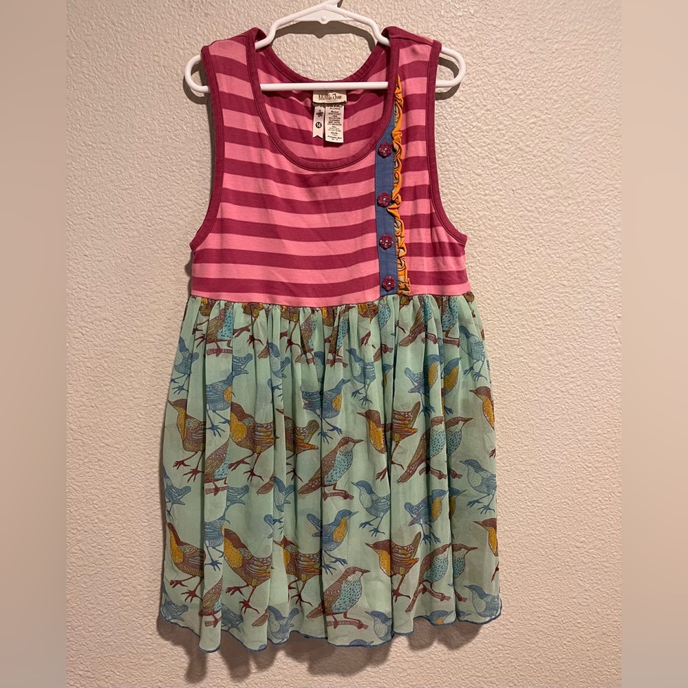 Matilda Jane Fly Away With Me Fancy Sara Tunic Top Flowy Bird Girls 14